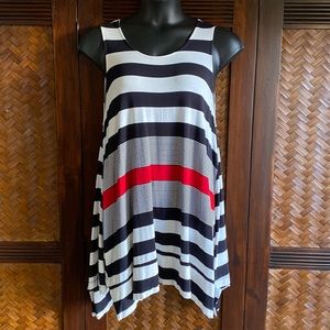 ALEMBIKA - Striped Aline Tunic XL NWOT